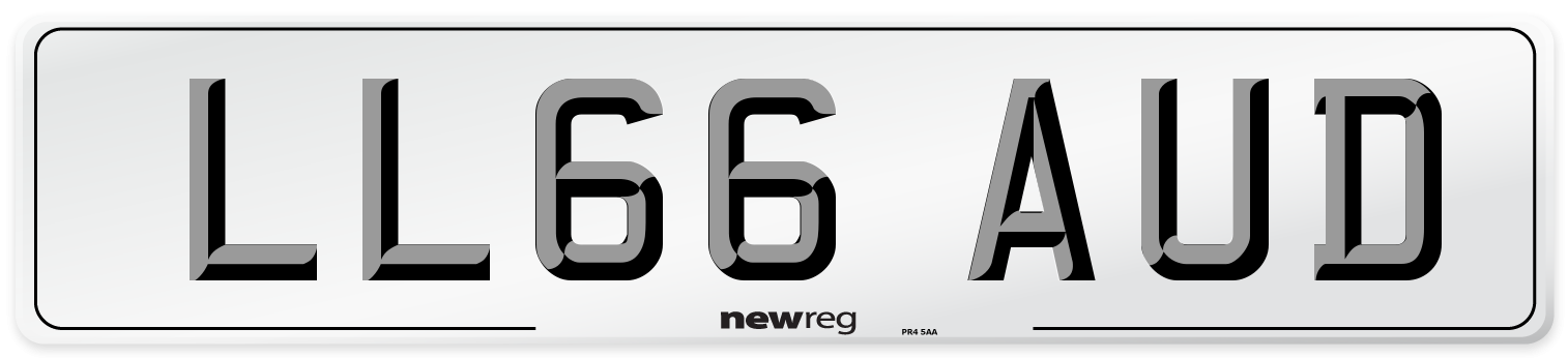 LL66 AUD Number Plate from New Reg